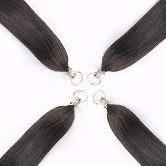 Самые продаваемые наращивание волос Remy Human Feather Line, связанные вручную